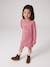 Basics Dress in Fleece for Girls ecru+mauve+sage green 