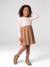2-in-1 long-sleeved dress for girls camel 