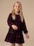 Long-sleeved sequin dress for girls plum 