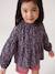 Printed blouse for girls anthracite+vanilla 