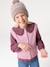 Knitted hat, snood and gloves set for girls mocha 