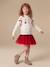 Christmas knitwear with long sleeves for girls ecru 