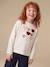 Long Sleeve T-Shirt with Heart in Relief, for Girls blush+ecru+green+white 