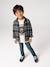Chequered Flannel Shirt for Boys camel+chequered green+chequered navy blue+English green+night blue+slate blue 