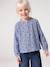 Cotton Gauze Shirt for Girls chambray blue+ecru+gold+mauve+printed white 