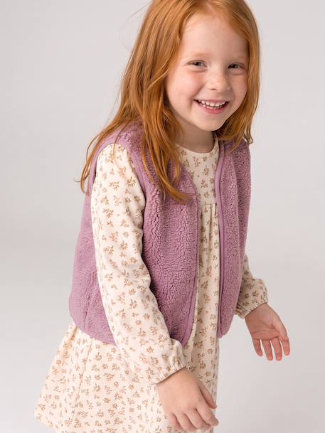 3-piece dress set for girls ecru+mauve 