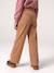 Wide Corduroy Paperbag Trousers for Girls bordeaux red+camel+mauve+navy blue+olive 