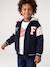 Teddy jacket with detachable hood for boys navy blue 
