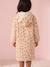 Fleece blanket poncho for girls ecru 