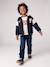 Teddy jacket with detachable hood for boys navy blue 