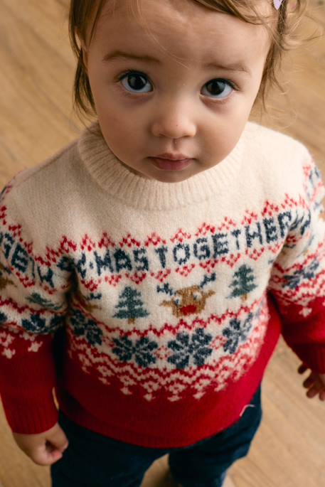 Christmas jumper for baby boys red 