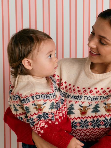Christmas jumper for baby Family Capsule red 