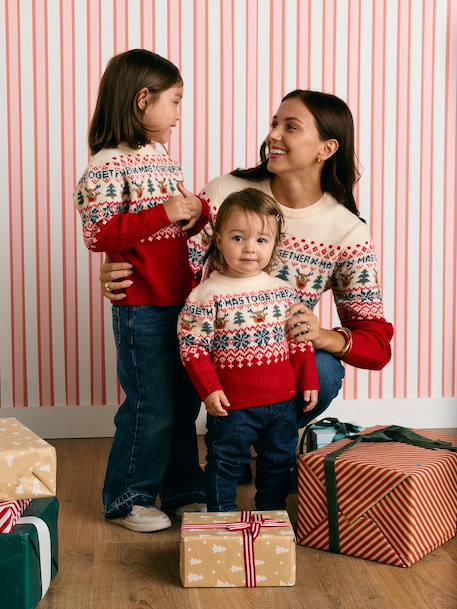 Christmas jumper for baby Family Capsule red 