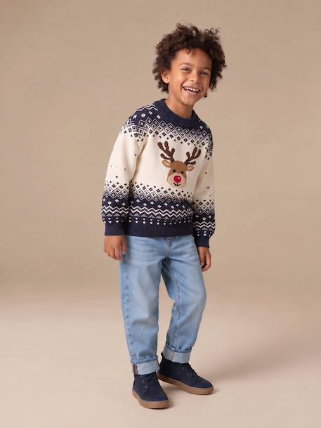 Christmas knitwear for boys navy blue 