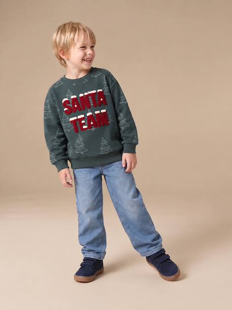 Loose-fit jeans for boys black+double stone 