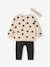 Sweatshirt + Leggings + Headband Ensemble for Baby Girls anthracite+navy blue+sand beige 