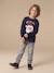 Christmas long-sleeved T-shirt for boys navy blue 