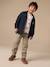 Easy-to-put-on fluid trousers for boys beige+night blue+sage green+terracotta 