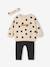 Sweatshirt + Leggings + Headband Ensemble for Baby Girls anthracite+navy blue+sand beige 