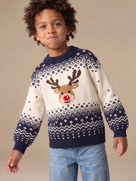 Christmas knitwear for boys navy blue 