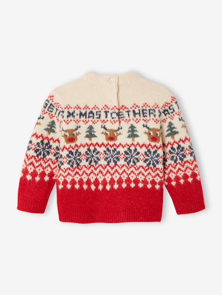 Christmas jumper for baby boys red 