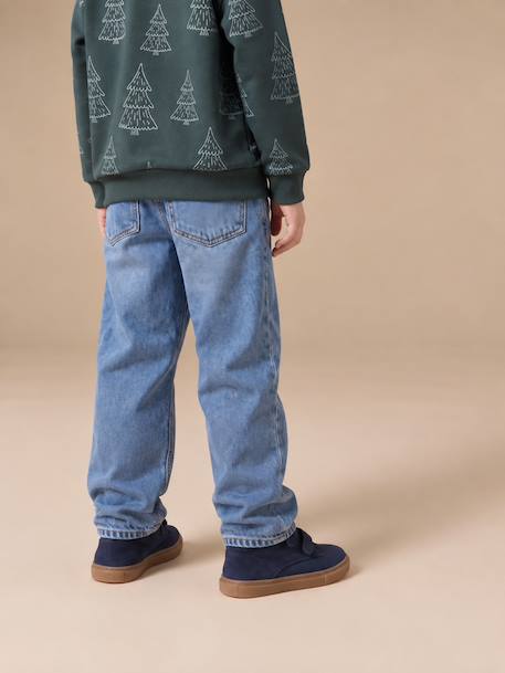 Loose-fit jeans for boys black+double stone 