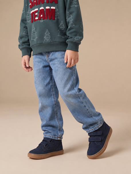Loose-fit jeans for boys black+double stone 