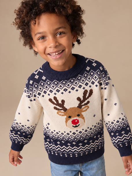 Christmas knitwear for boys navy blue 