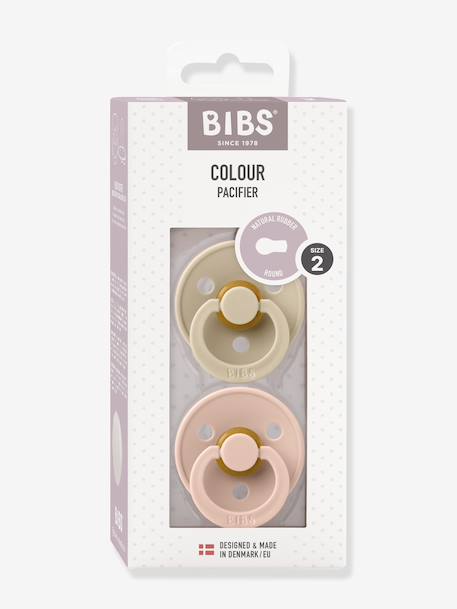 Pack of 2 Dummies, BIBS Colour, Size 2 from 6 to 18 mo. beige+blush+Dark Grey+green+Ivory/Blush+Light Green+Red/Multi+sage green 