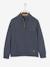 High Neck Jacket with Zip, for Boys Blue+marl green+White/Red 