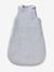 Summer Baby Sleeping Bag in Organic Cotton* Gauze, No Lining coral+grey blue 
