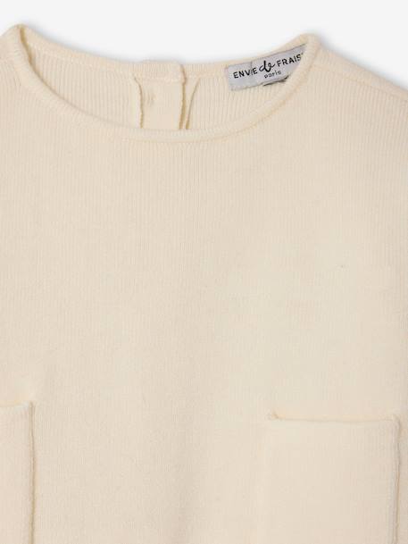 Customisable ENVIE DE FRAISE unisex baby knit set ecru 