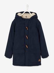 Boys-Woollen Duffle Coat with Sherpa Lining for Boys