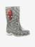 Wellies with Light-Up Soles, Spiderman® Light Grey/Print 