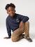 Hooded jumper for boys marl blue 