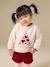 Baby girls' sweatshirt, shorts and tights set red 