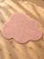 Soft cloud-shaped kids' rug ecru+rosy+sage green 