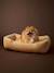 Quilted pet basket FAMILY clay beige+hazel+striped white 