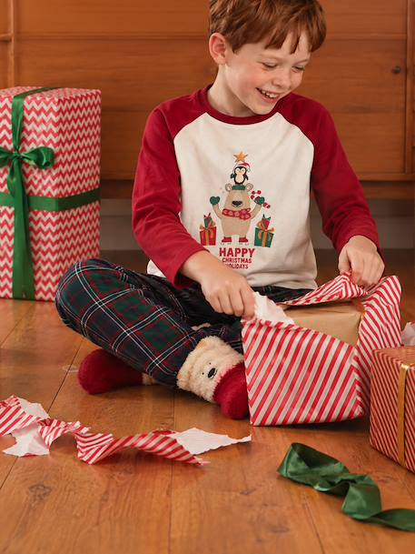 Pyjamas gift set for boys red 