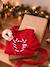 Christmas Gift Box with Jacquard Knit Reindeer Jumper + 2 Scrunchies for Girls ecru+pale pink+red 