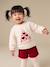 Baby girls' sweatshirt, shorts and tights set red 