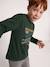 Long-sleeved T-shirt for boys green+navy blue 