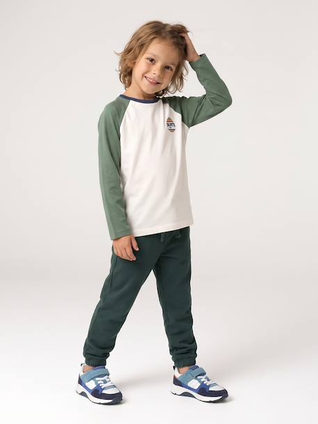 Joggers for boys bordeaux red+denim blue+fir green 