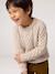 Long-sleeved cable knit jumper for boys marl beige 