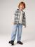 2-in-1 Two Fabric Shirt for Boys chequered green+chequered white 