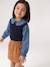 2-in-1 jumper for girls lilac+navy blue+tomato red 