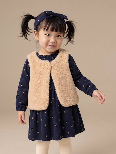 Dress set for baby girls navy blue 
