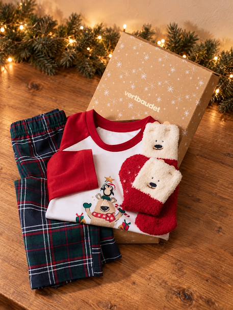 Pyjamas gift set for boys red 