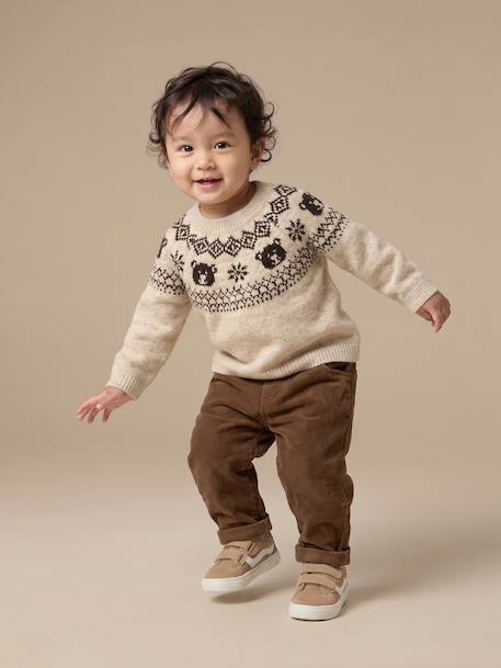 Corduroy Trousers for Babies brown+caramel+grey blue+lichen 