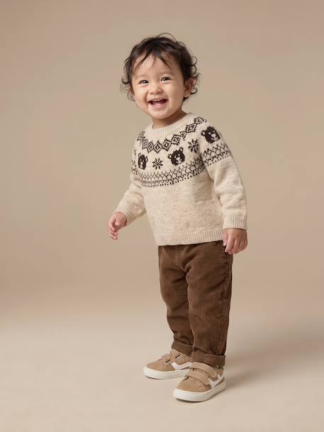 Corduroy Trousers for Babies brown+caramel+grey blue+lichen 